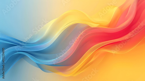Abstract background yellow blue red color flow grainy wave gradient Background. Generative AI.