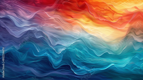 Behold the mesmerizing dance of hues as they converge to form a dynamic gradient wave.