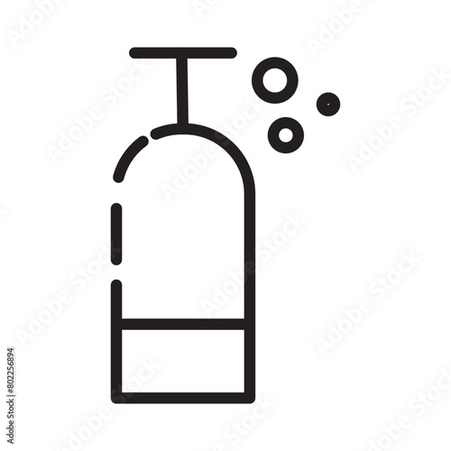 Activities Diving Tank Line Icon