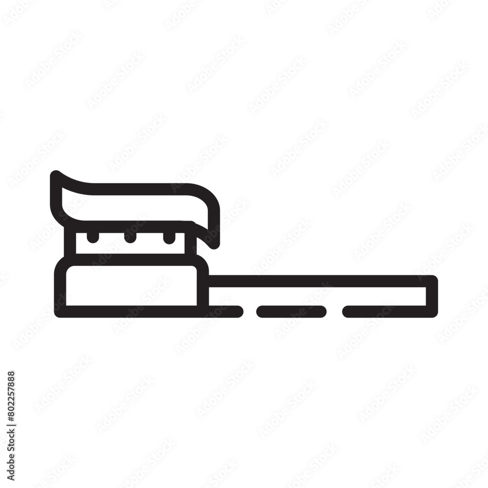 Brush Care Clean Line Icon Brush Care Clean Line Icon
