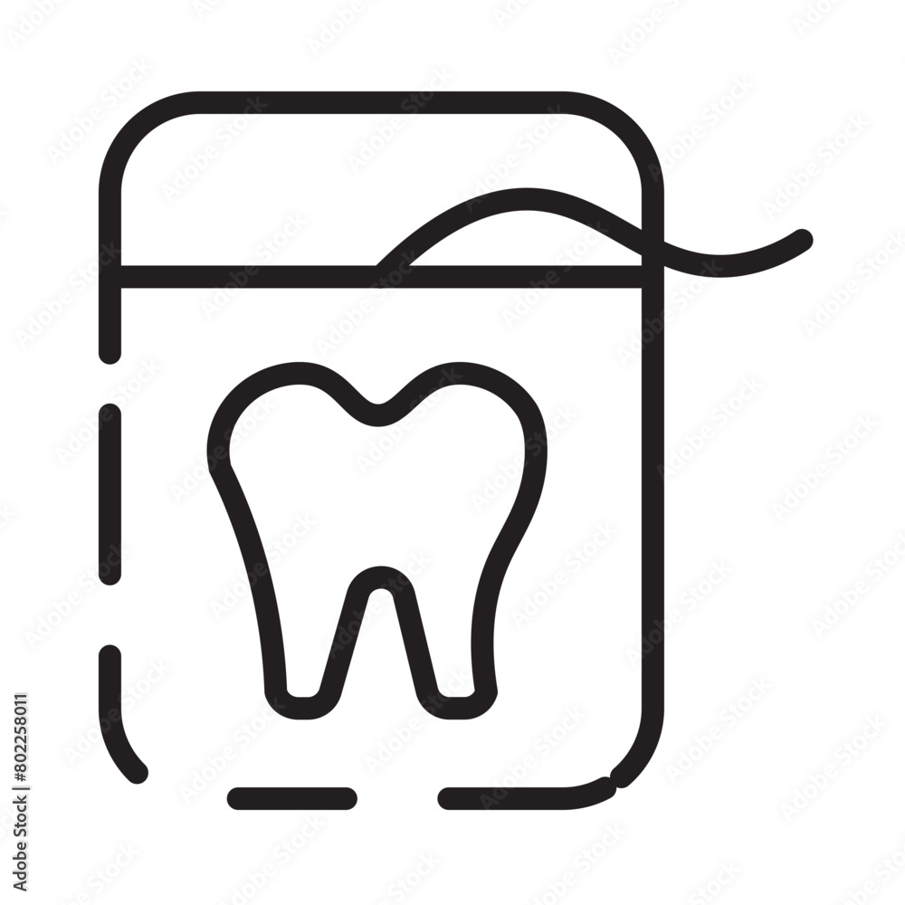 Care Clean Dental Line Icon Care Clean Dental Line Icon