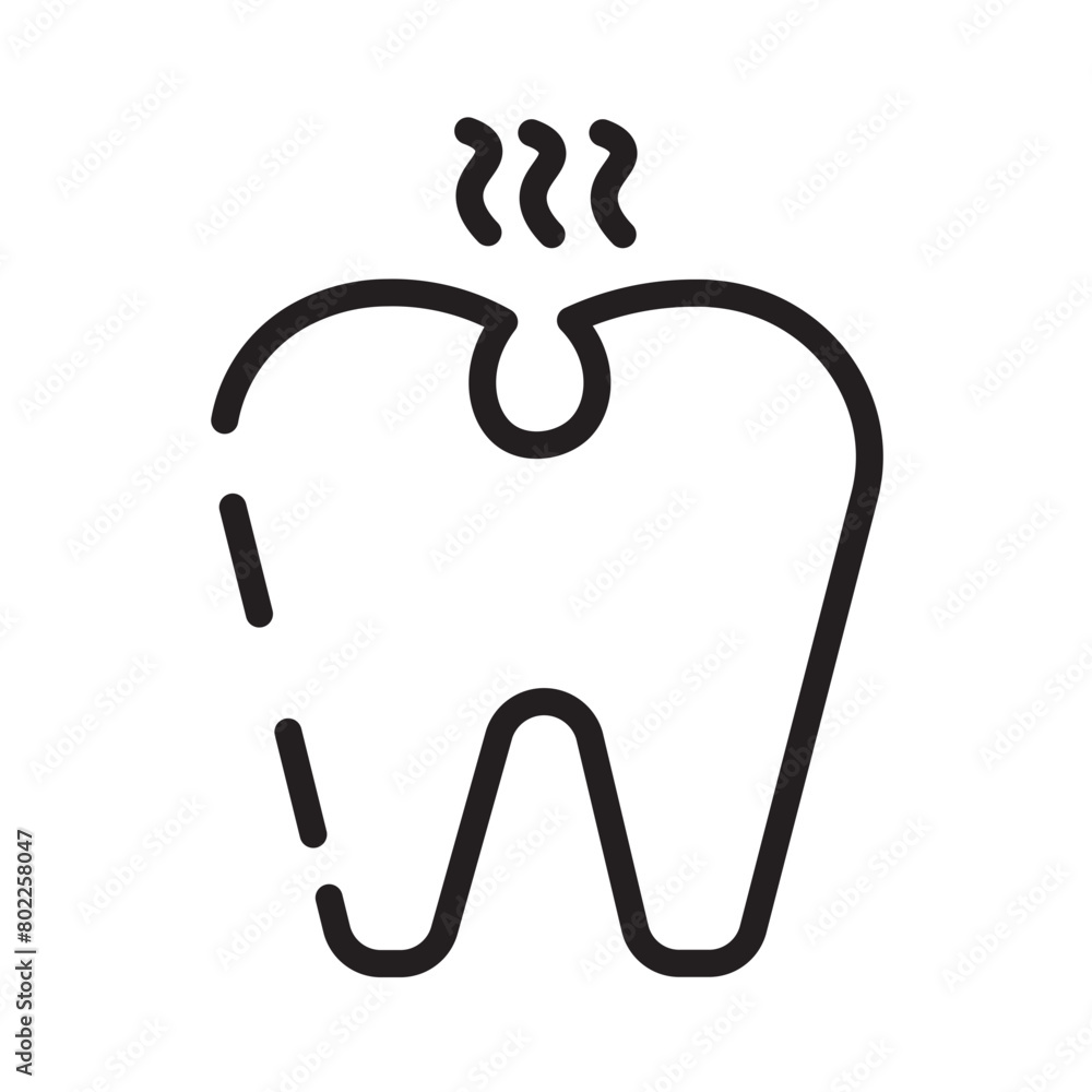 Obraz premium Care Dental Dentist Line Icon