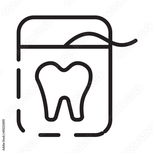 Care Clean Dental Line Icon