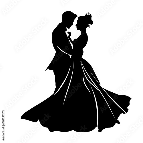 Elegant Wedding Dance Silhouette