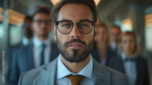A professional headshot of a man in a suit and glasses, with a serious expression on his face. © Rattanathip