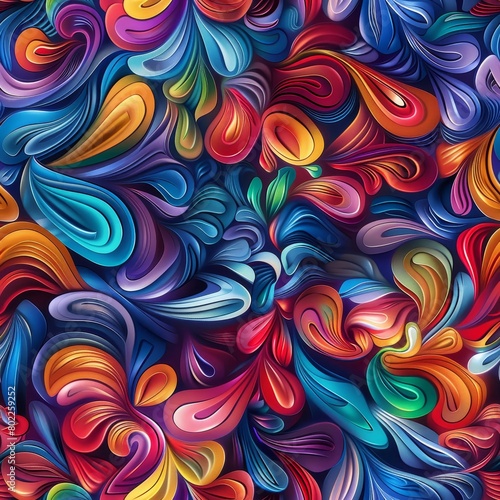 Colorful patterns, detailed style colorful drawings background