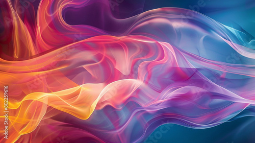 Behold the captivating spectacle of fluidic motion, captured in the vibrant gradient wave of an abstract background.