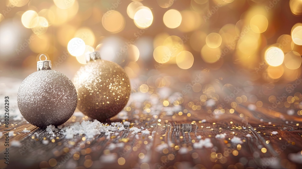 Golden Moments: Christmas Elegance on Bokeh Golden Moments: Christmas Elegance on Bokeh