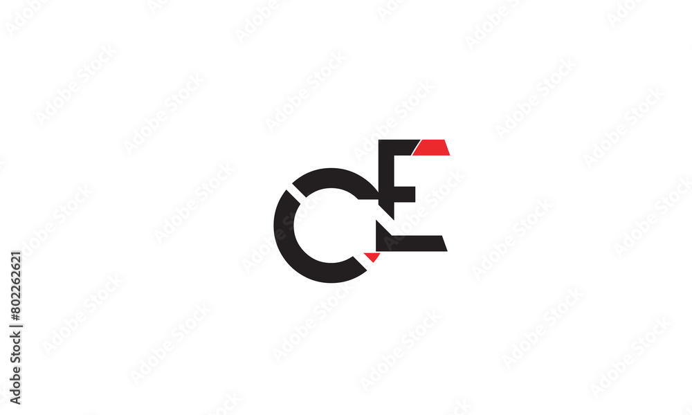 CE, EC, C, E Abstract Letters Logo Monogram CE, EC, C, E Abstract Letters Logo Monogram