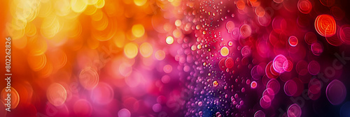Vibrant Bokeh Lights with Colorful Abstract Background