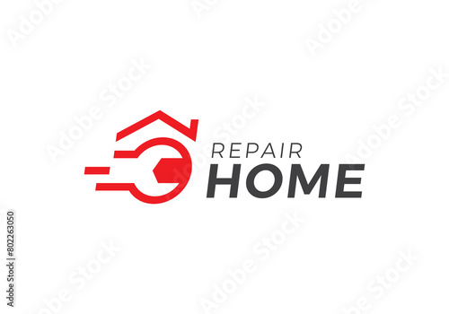 simple home repair logo design vector Free Download simple home repair logo design vector - GFXLoad