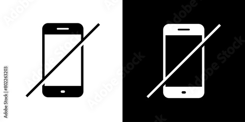 Turn off mobile phone sign icon. No cellphone concept