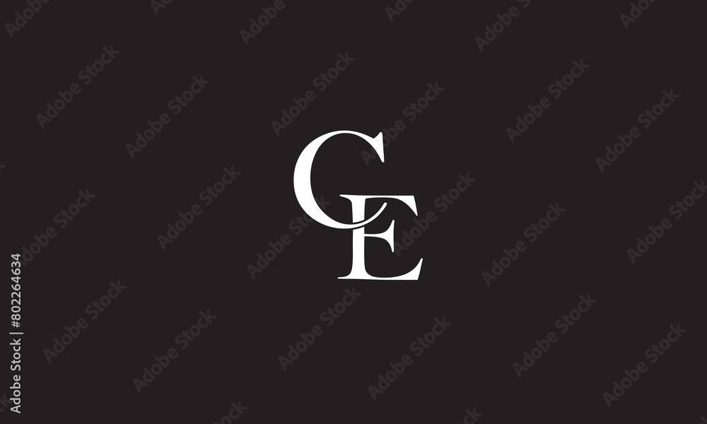 CE, EC, C, E Abstract Letters Logo Monogram CE, EC, C, E Abstract Letters Logo Monogram