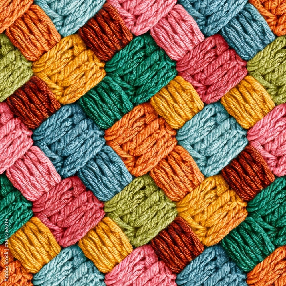 Seamless patterns, braids of crochet and crochet threads background Seamless patterns, braids of crochet and crochet threads background