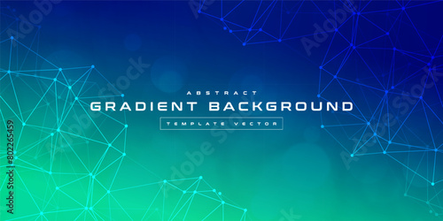 Digital technology banner green blue background concept, cyber technology circuit, abstract tech, innovation future data, internet network, Ai big data, futuristic wifi connection illustration concept