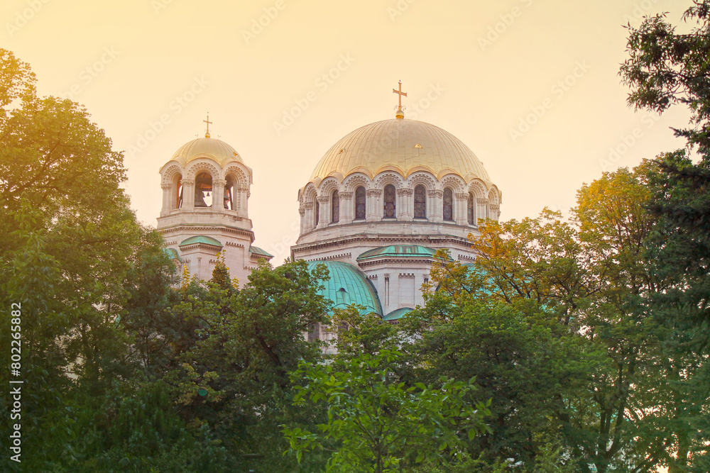 Fototapeta premium Popular touristic destination - Alexander Nevsky Cathedral in Sofia, Bulgaria.