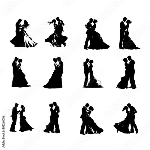 Graceful Wedding Dance Vector Compilation