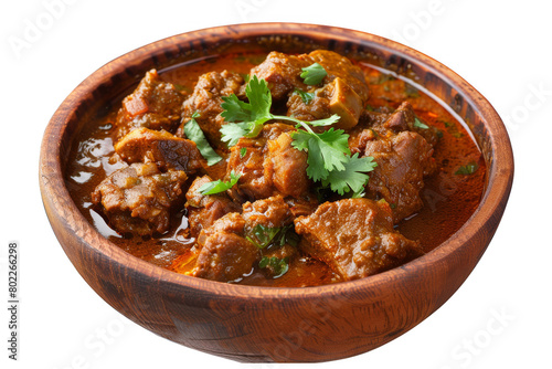 Indian Rogan Josh Curry with Lamb, Isolated on a Transparent Background © KP