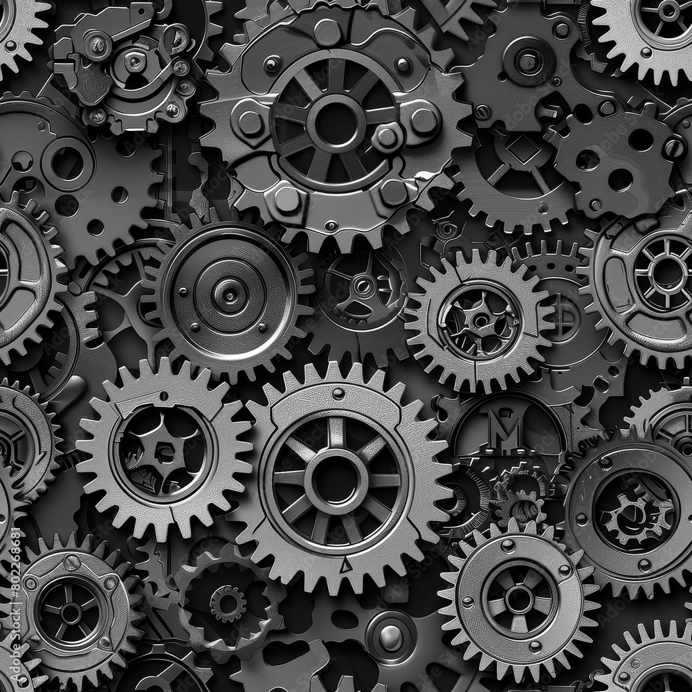 Steampunk Machinery seamless pattern background Steampunk Machinery seamless pattern background