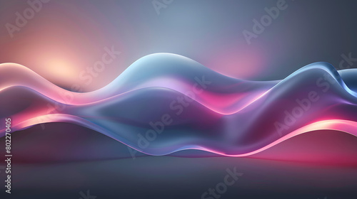 Wallpaper Mural Grey gradient abstract glowing color wave Background. Generative AI. Torontodigital.ca
