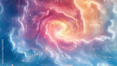 Mesmerizing Abstract Vortex Background with Vibrant Pink and Blue Colors