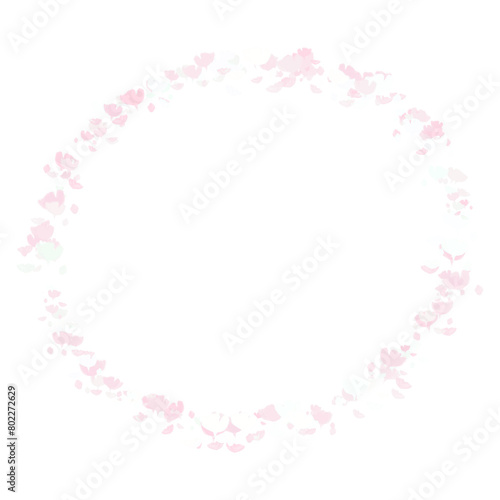pink rose petals frame © Janjira