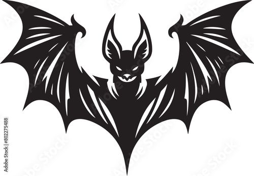 Halloween bat silhouette for horror night.