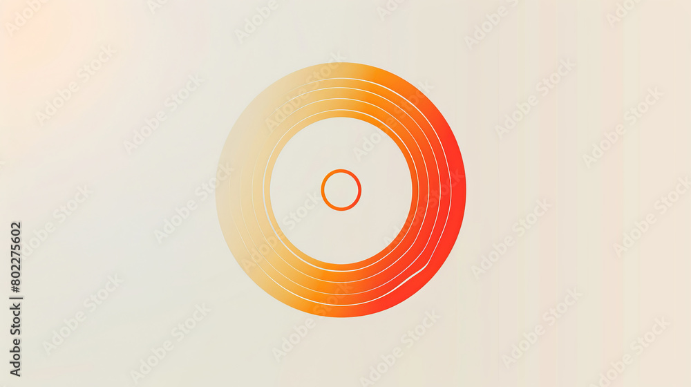 Abstract concentric circles in warm orange tones on a white background Abstract concentric circles in warm orange tones on a white background
