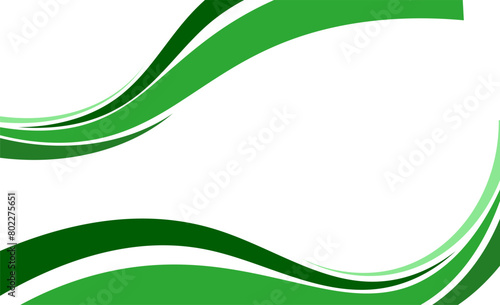 Green waves banner border business layout frame card or presentation background