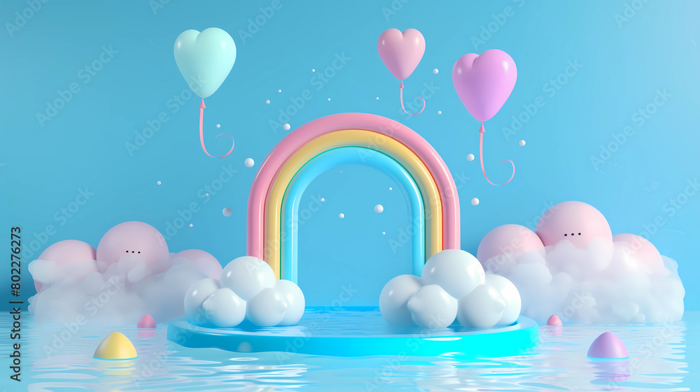 Summer Swell Wind Power Merchant Booth, background picture, Children's Day Theme, Cute, Cartoon Summer Swell Wind Power Merchant Booth, background picture, Children's Day Theme, Cute, Cartoon
