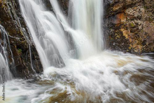 Long exposure of a smooth flowing waterfall