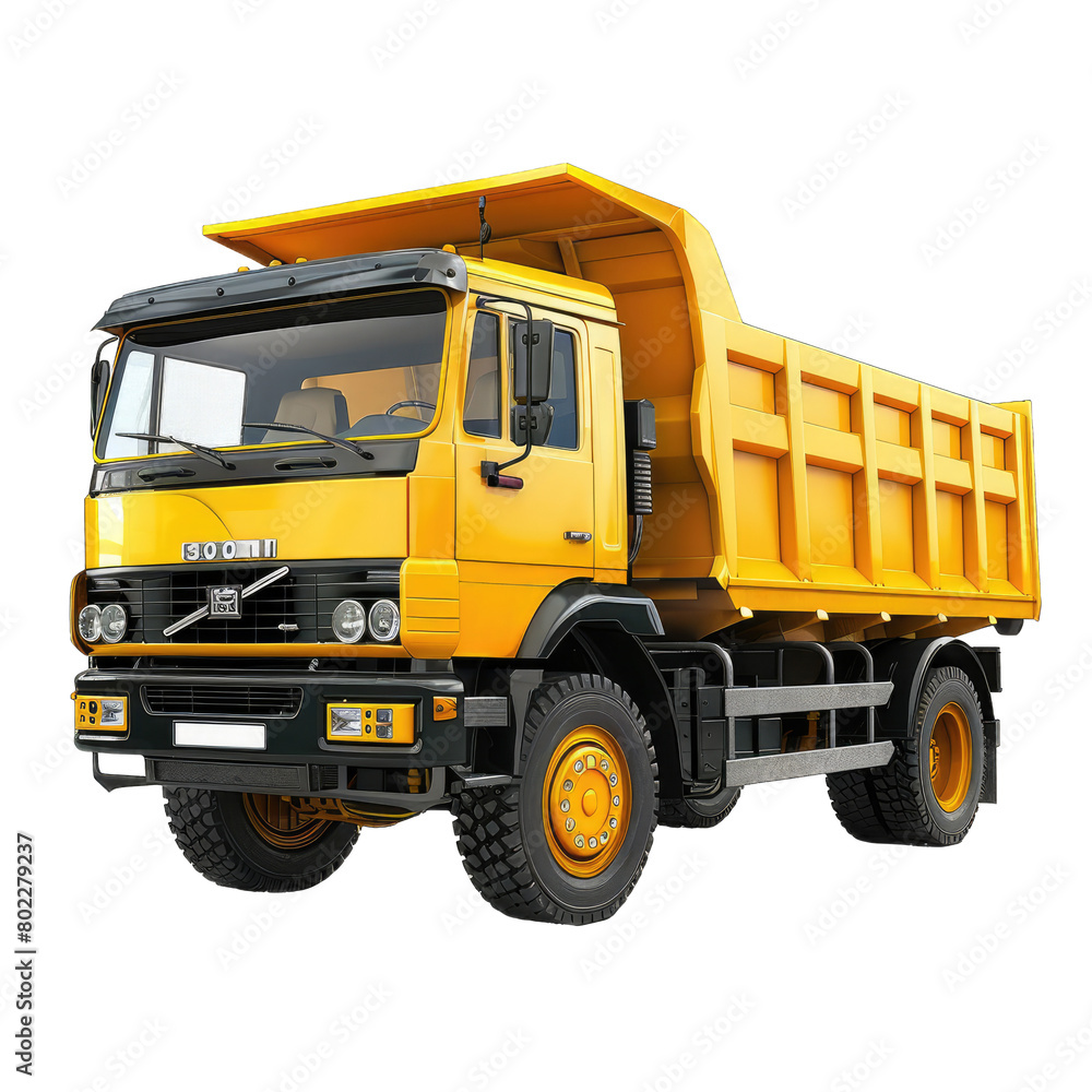 dump trucks Isolated on white background