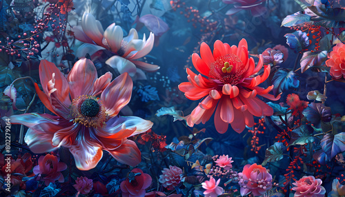 Botanical Floral Textures: Nature's Beauty © EliteStock