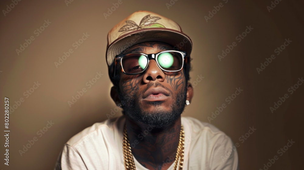Portrait of a rap artist Portrait of a rap artist