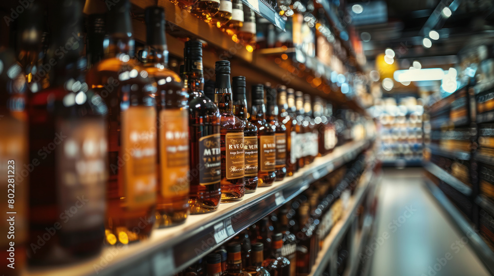 Great choice of hard liquor in a store Great choice of hard liquor in a store