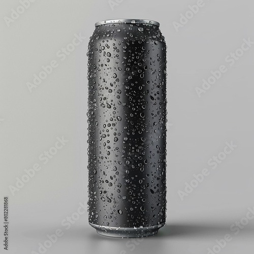 a can of soda with water drops with decent background generated by AI
