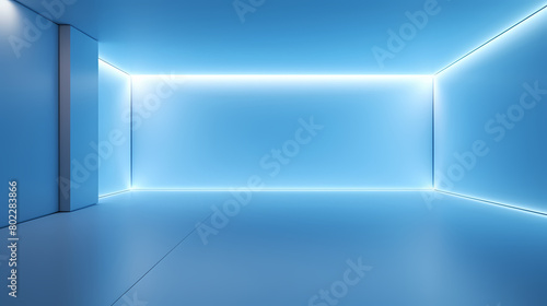 Wallpaper Mural blue empty room Torontodigital.ca