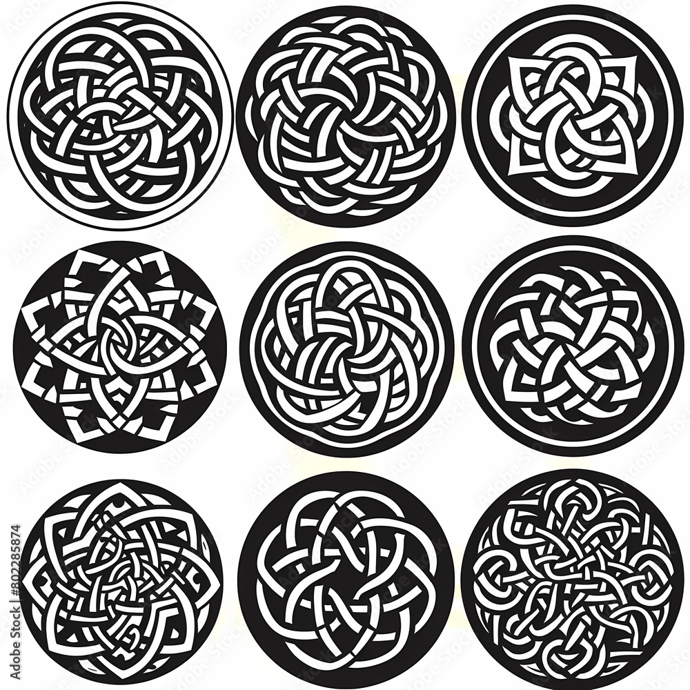 Celtic patterns set vector image Celtic patterns set vector image