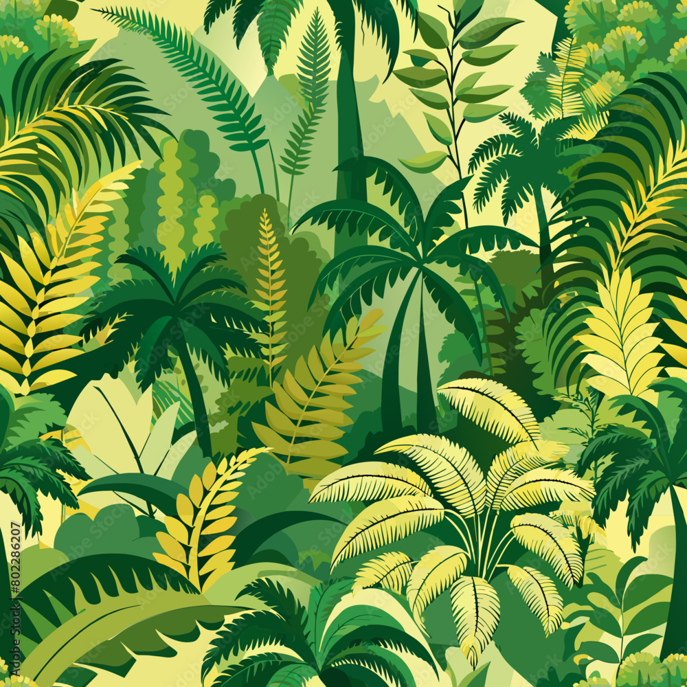 illustration of tropical forest illustration of tropical forest