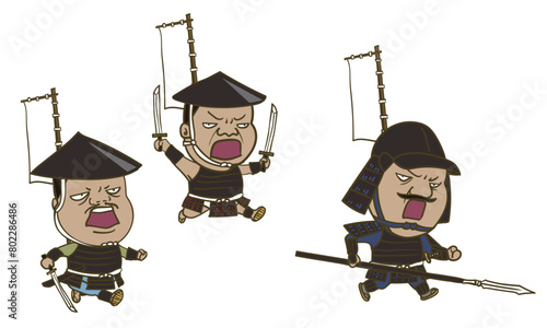 イラスト：日本の戦国時代の部隊