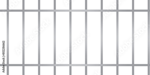 Prison bars isolated on transparent. Vector illustration. Way out to freedom concept