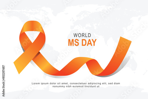 World MS Day background.