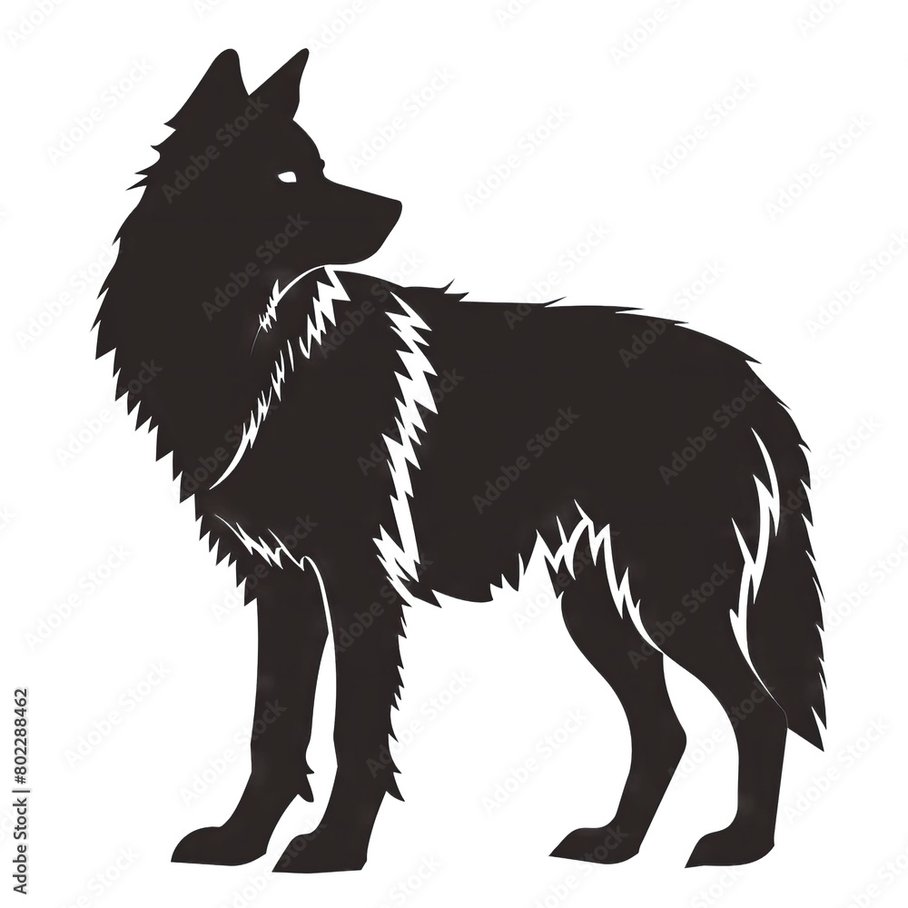 vector illustration of wolf