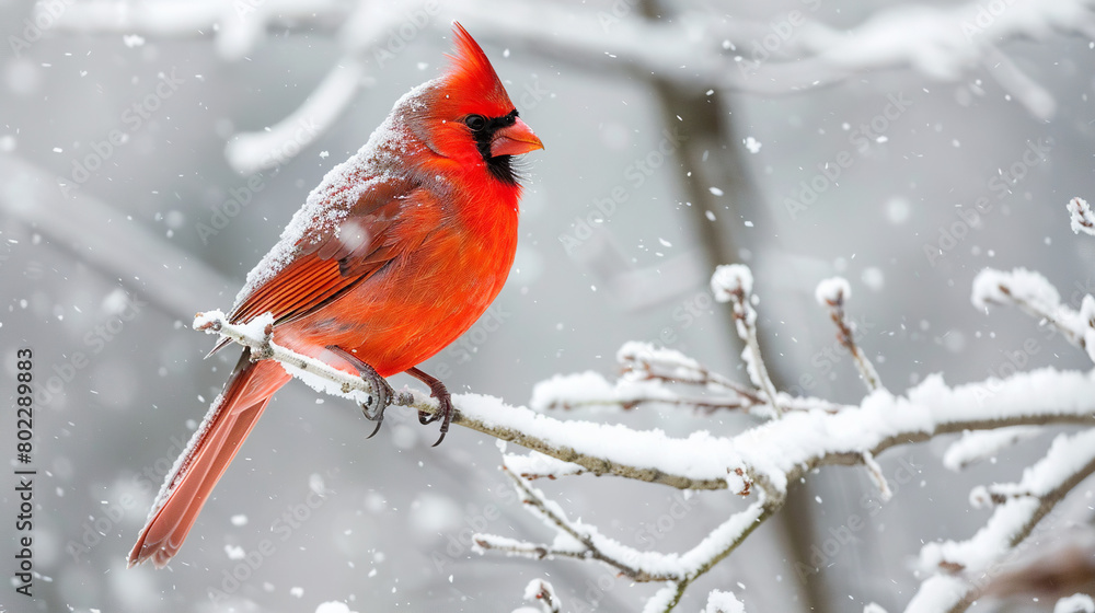 Professional photo with best angle capturing the vibrant beauty of a northern cardinal as it perches on a snow-covered branch Professional photo with best angle capturing the vibrant beauty of a northern cardinal as it perches on a snow-covered branch
