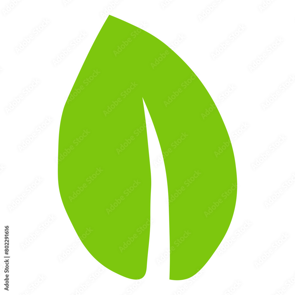 Single green leaf representing eco-friendly concept - stock vector svg Single green leaf representing eco-friendly concept - stock vector svg