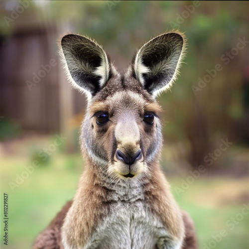 Portrait of a kangaroo (Macropus giganteus) photo