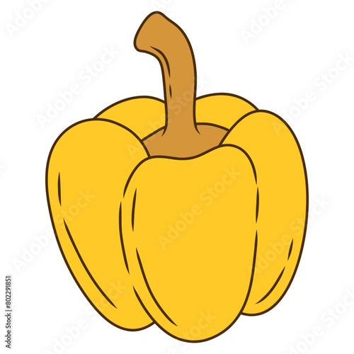 yellow bellpepper vector illustration