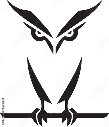 Minimalist Owl Logo Vector Design for Simple and Elegant Branding photo