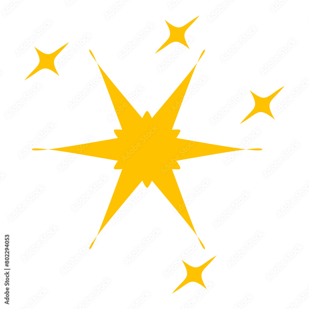 Yellow starburst glow with multiple sharp rays - stock vector svg Yellow starburst glow with multiple sharp rays - stock vector svg