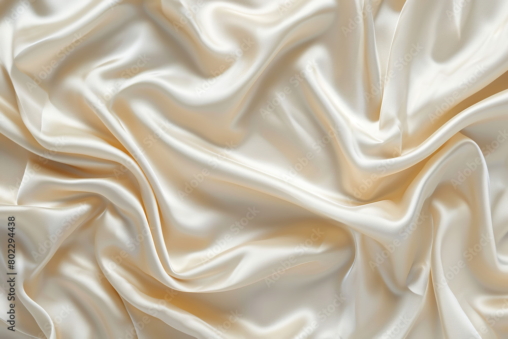 Fototapeta premium Cream silk satin. Color gradient. Golden luxury elegant abstract background. Beige Silk Texture. Smooth elegant golden silk or satin. Elegant fashion, beauty, cosmetic, skincare, treatment concept.